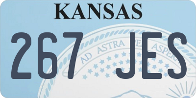 KS license plate 267JES