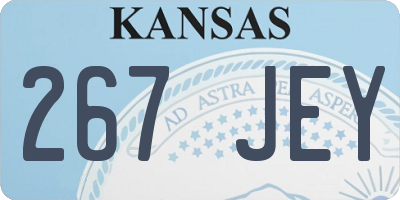 KS license plate 267JEY