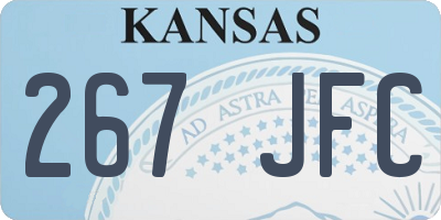 KS license plate 267JFC