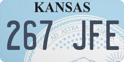 KS license plate 267JFE