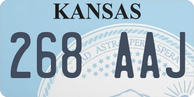 KS license plate 268AAJ
