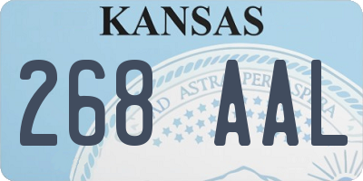 KS license plate 268AAL