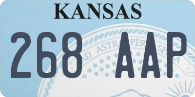 KS license plate 268AAP