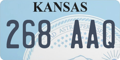 KS license plate 268AAQ