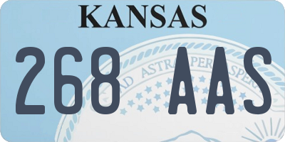 KS license plate 268AAS