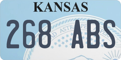 KS license plate 268ABS