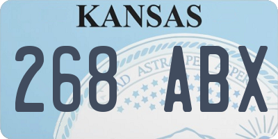 KS license plate 268ABX
