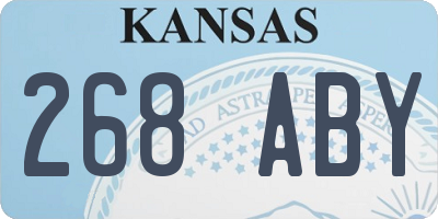 KS license plate 268ABY