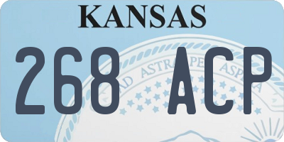 KS license plate 268ACP