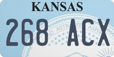 KS license plate 268ACX