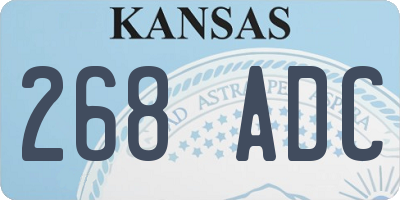 KS license plate 268ADC