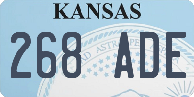KS license plate 268ADE