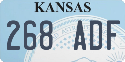 KS license plate 268ADF