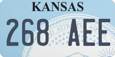 KS license plate 268AEE