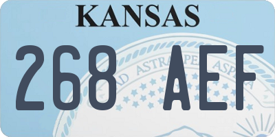 KS license plate 268AEF