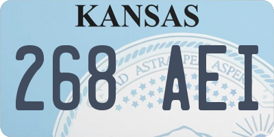 KS license plate 268AEI