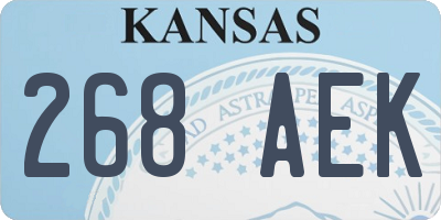 KS license plate 268AEK