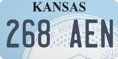 KS license plate 268AEN