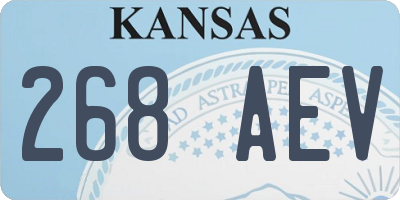 KS license plate 268AEV