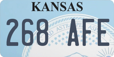 KS license plate 268AFE
