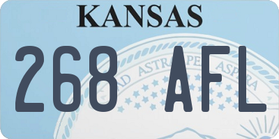 KS license plate 268AFL