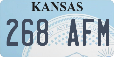 KS license plate 268AFM