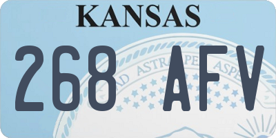 KS license plate 268AFV