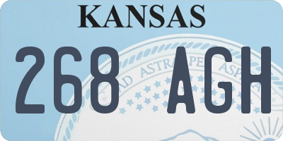 KS license plate 268AGH