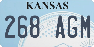 KS license plate 268AGM