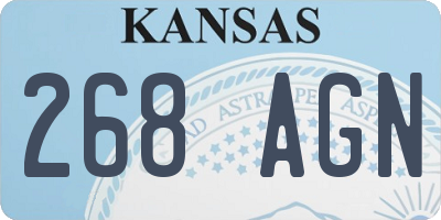 KS license plate 268AGN