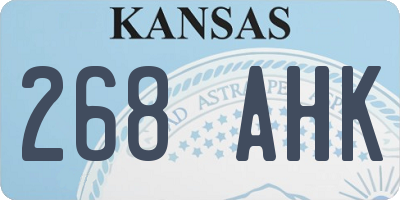 KS license plate 268AHK