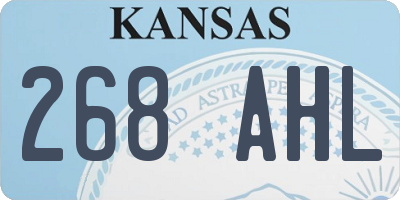 KS license plate 268AHL