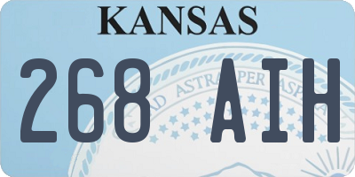 KS license plate 268AIH