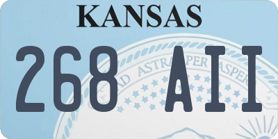 KS license plate 268AII
