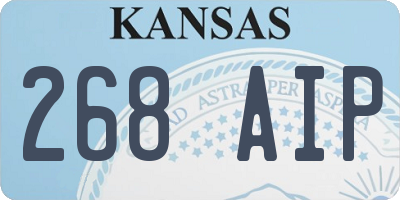 KS license plate 268AIP