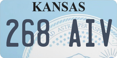 KS license plate 268AIV
