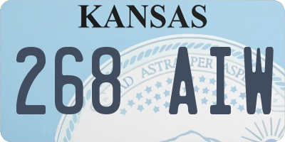 KS license plate 268AIW