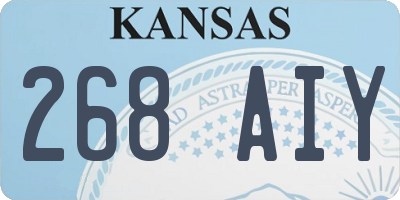 KS license plate 268AIY
