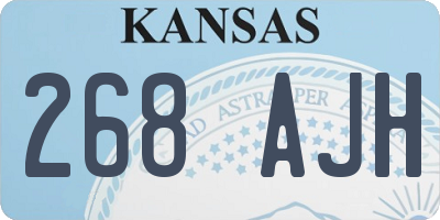 KS license plate 268AJH