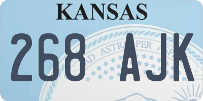 KS license plate 268AJK