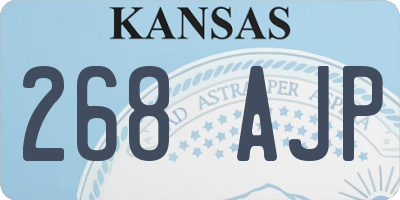 KS license plate 268AJP