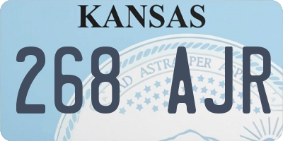 KS license plate 268AJR