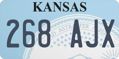 KS license plate 268AJX