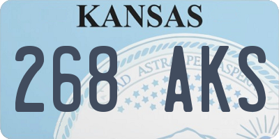 KS license plate 268AKS