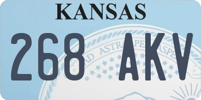 KS license plate 268AKV