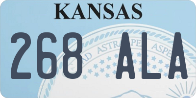 KS license plate 268ALA
