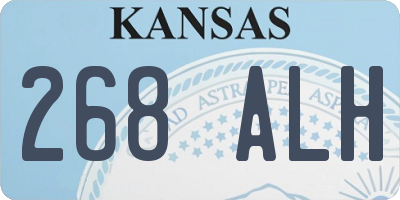 KS license plate 268ALH