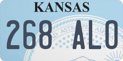 KS license plate 268ALO