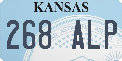 KS license plate 268ALP