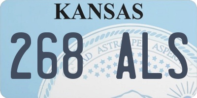 KS license plate 268ALS